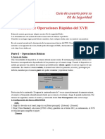 Manual de Operaciones Rápidas Del XVR: Parte I - Operaciones Básicas
