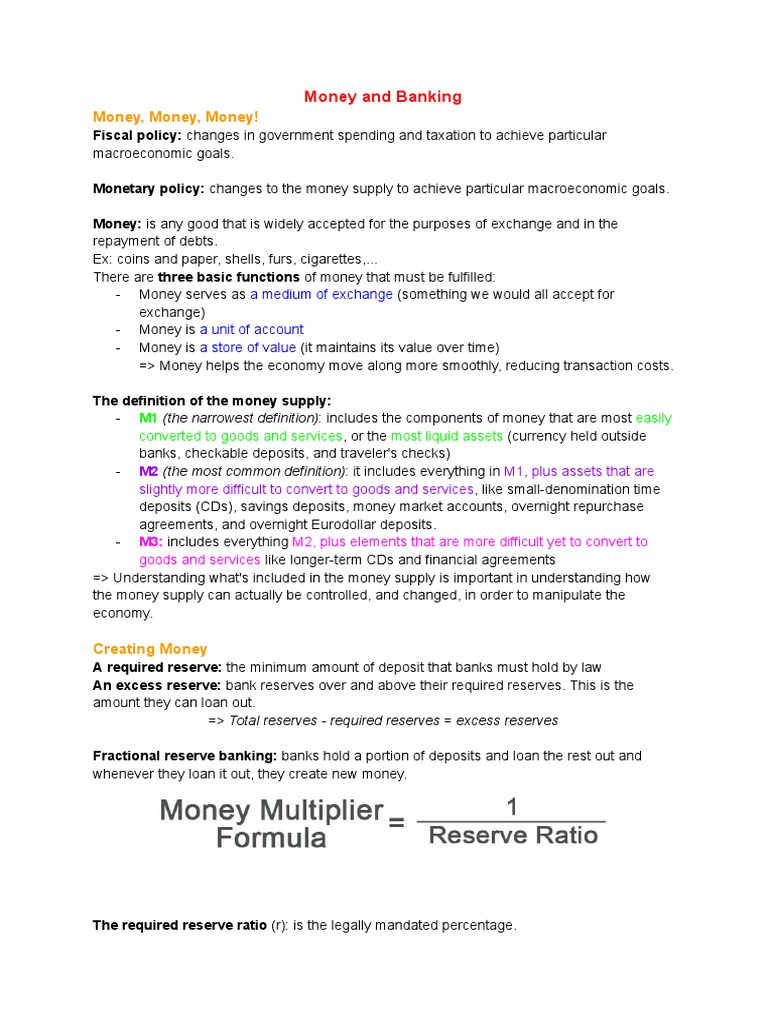 Money and Banking PDF