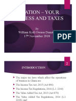 TAXATION GUIDE FOR BUSINESSES IN GHANA