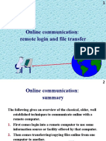 Online Communication: Remote Login and File Transfer