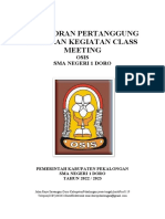 Laporan Pertanggung Jawaban Kegiatan Class Meeting: Osis Sma Negeri 1 Doro