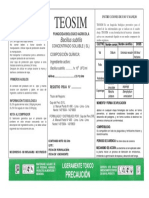 Instrucciones de uso y manejo de Teosim fungicida biológico agricola