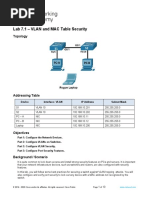 Lab 7.1 Configure VLAN and MAC Table Security - 267720475