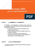 Elecciones 2023: Proceso Según Reglamento