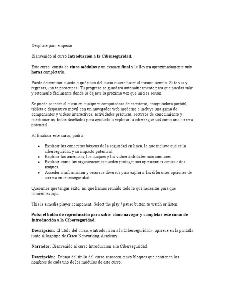 Introducción A La Ciberseguridad Pdf Ventana Informática La