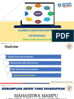 Aljabar Linear Dan Matriks Determinan: (SAMSU ALAM - (Pertemuan 04)