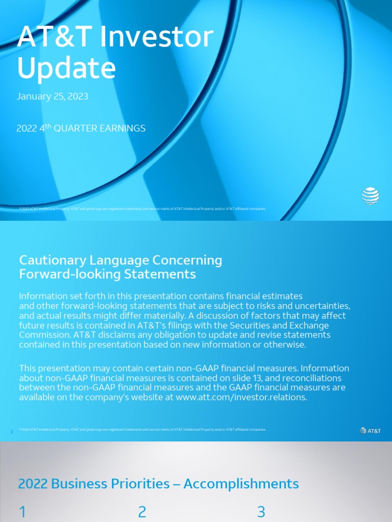 ATT 4Q22 Earnings PDF Free Cash Flow Expense