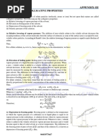 Class Xii Appendix-Iii: Colligative Properties