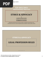 Ethics & Advocacy: Legal Profession Rules