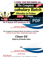 CLASS 02 VOCAB BATCH Jaideep Sir