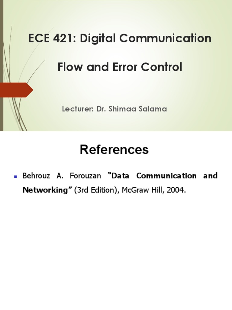 Digital communication flow and error control an overview of hdlc frame