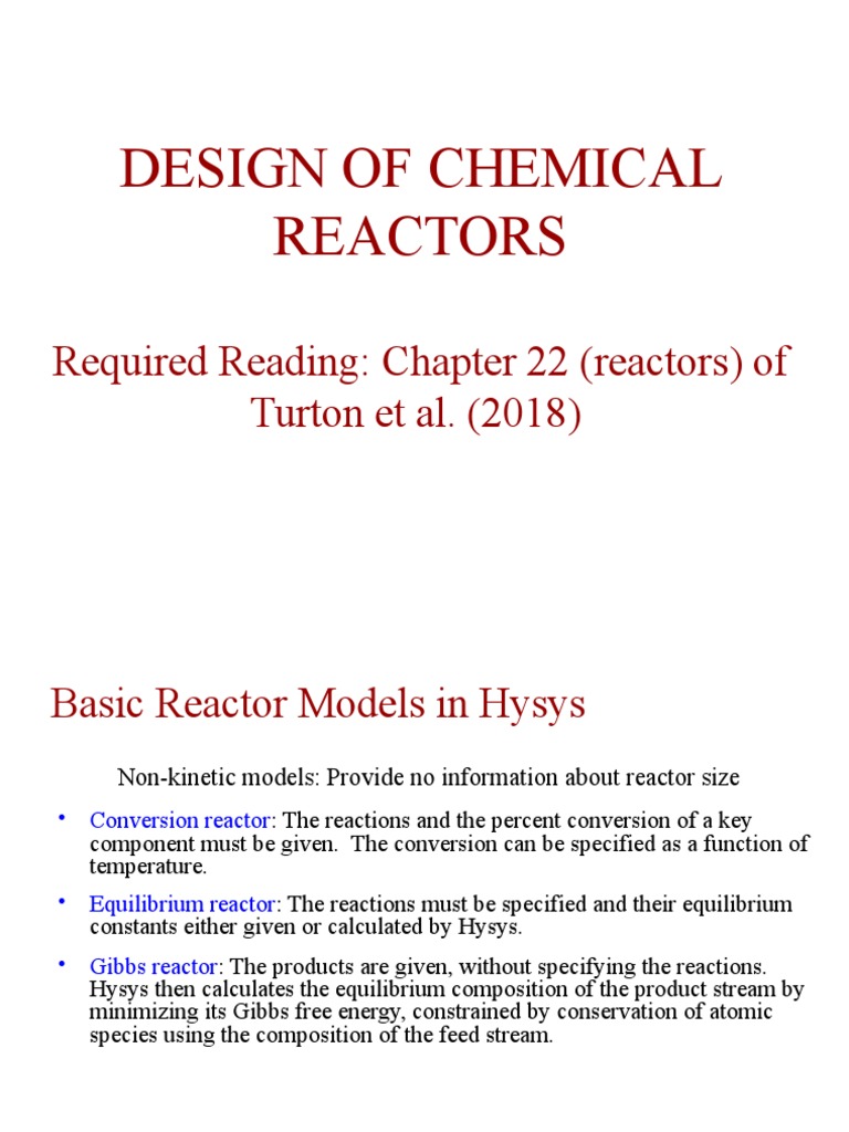 Chemical Reactor Design Fundamentals | PDF | Chemical Reactor | Catalysis