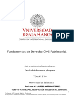 Fundamentos de Derecho Civil Patrimonial: Concepto, clasificación y biología del contrato