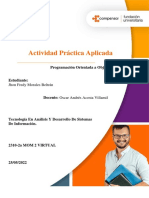 Actividad Práctica Aplicada: Programación Orientada A Objetos