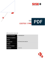 Costos Y Presupuestos: Sílabo Del Curso