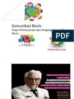 Komunikasi Bisnis: Chap 4 Perencanaan Dan Pengorganisasian Pesan Bisnis