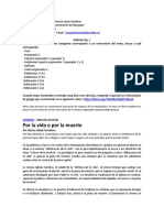 Por La Vida o Por La Muerte. Texto Parcial 1.