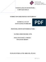 Derecho Mercantil Titulos de Credito Cuarta Unidad