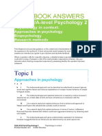 Psychology AQA 2 Workbook Answers
