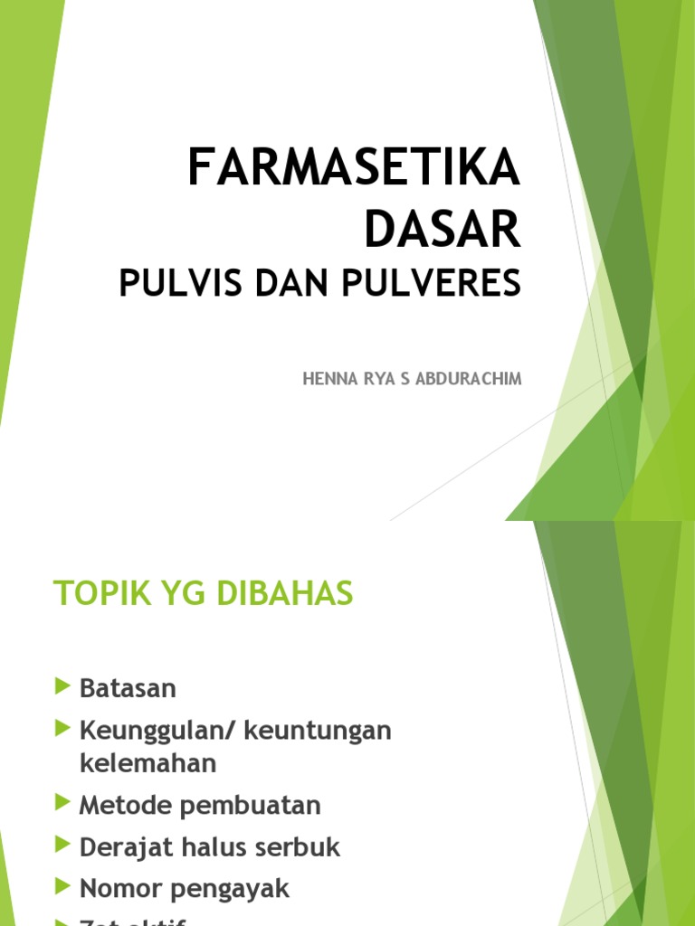 Perbedaan Pulvis dan Pulveres dalam Farmasi | PDF | Kajian Bahasa Asing ...