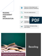 Reading Assessment AND Intervention: Measures of Phonological and Phonemic Awareness and Fluency