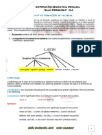 Institución Educativa Privada "Alas Peruanas" - Ica: Tema #02: Formación de Palabras