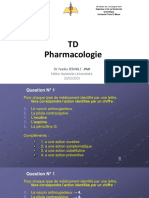 TD Pharmacologie: Maître Assistante Universitaire 20/02/2023