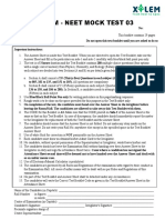 Xylem - Neet Mock Test 03