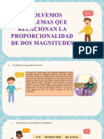 Resolvemos Problemas Que Relacionan La Proporcionalidad de Dos Magnitudes