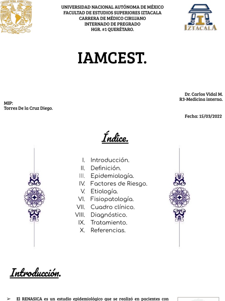 Iamcest | PDF | Infarto de miocardio | Ciencias de la Salud