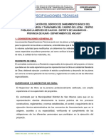 Especificaciones Técnicas: Consideraciones Generales