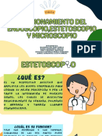 Funcionamiento de endoscopio, estetoscopio y microscopio