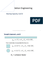 Foundation Engineering: Bearing Capacity, Cont'd