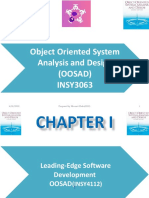 Object Oriented System Analysis and Design (Oosad) INSY3063: Prepared by Meseret Hailu (2022) 1 4/26/2022