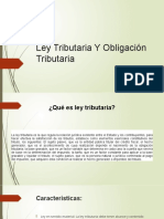 Ley Tributaria Y Obligación Tributaria