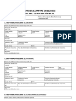 Registro de Garantías Mobiliarias Formulario de Inscripción Inicial