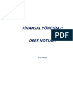 Finansal Yönetim Ii: Dr. Erol YENER