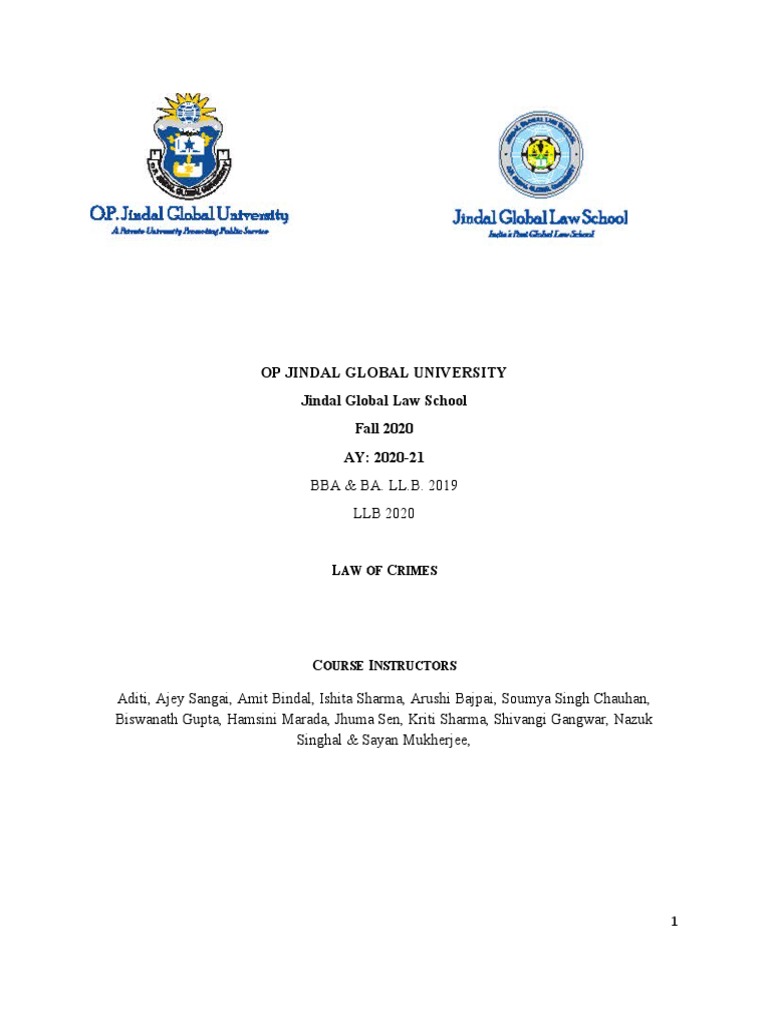 Law Of Crimes Pdf Criminal Law Crimes