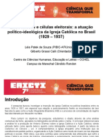 Entre Hóstias e Células Eleitorais: A Atuação Político-Ideológica Da Igreja Católica No Brasil (1929 - 1937)