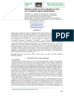 Wesea Effect of Drying Mode On Pulverized Waste Plastic Lateritic Brick Properties