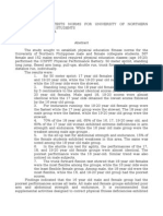 Physical Fitness Tests Norms For University of Northern Philippines College Students