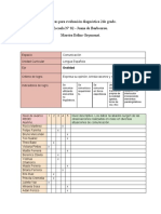 Rúbricas de evaluación 2do grado