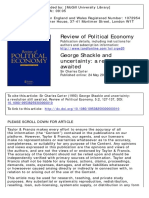 Review of Political Economy: To Cite This Article: Sir Charles Carter (1993) George Shackle and Uncertainty