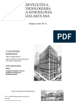 Bevezetés A Szociológiába. 2. A Szociológia Kialakulása: Budapest, 2022. 09. 22