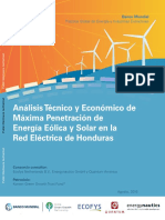 Análisis Técnico y Económico de Máxima Penetración de Energía Eólica y Solar en La Red Eléctrica de Honduras