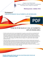 Pertemuan 3: Struktur Badan Jalan Kereta Api (Subgrade)