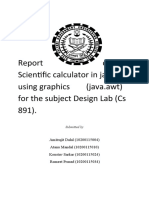 Report On Scientific Calculator in Java Using Graphics