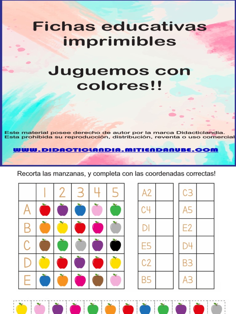 Fichas Imprimibles de Colores | PDF