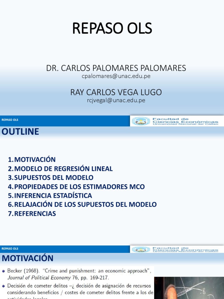 Repaso Completo de OLS y MCO | PDF | Análisis de regresión | Mínimos ...