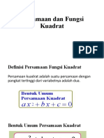 Persamaan Kuadrat dan Fungsi